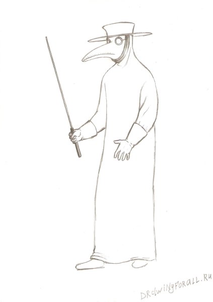 Чумной доктор раскраска