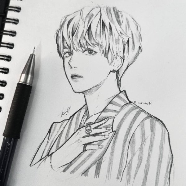 Скетчи БТС Тэхен