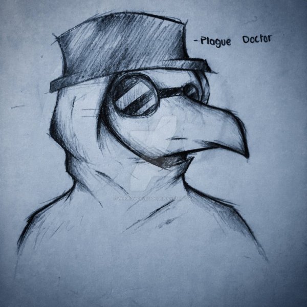 Лёгкий рисунок чумного доктора
