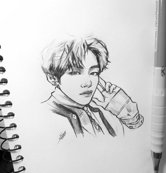 Скетчи BTS Тэхен