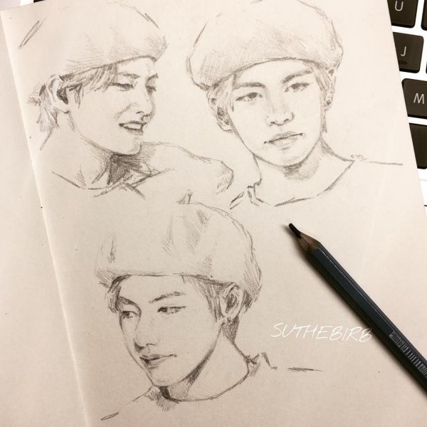 Раскраска тэхён из BTS