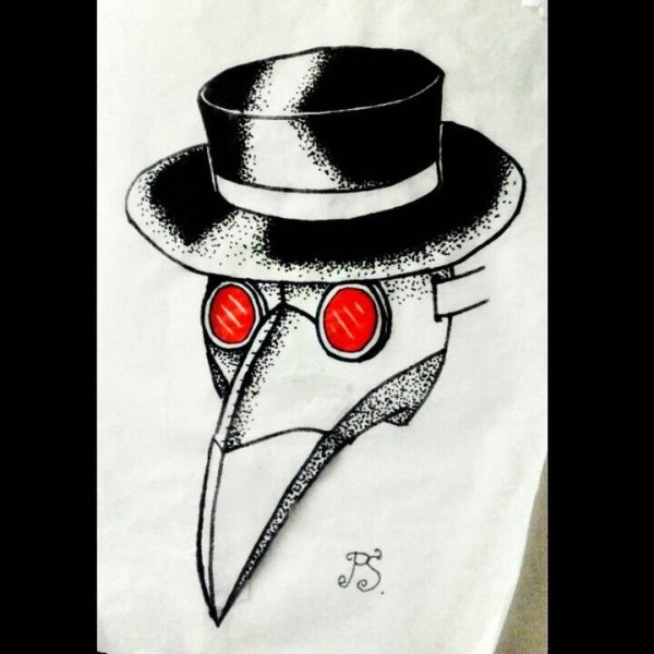 Скромник SCP 049 карандашом