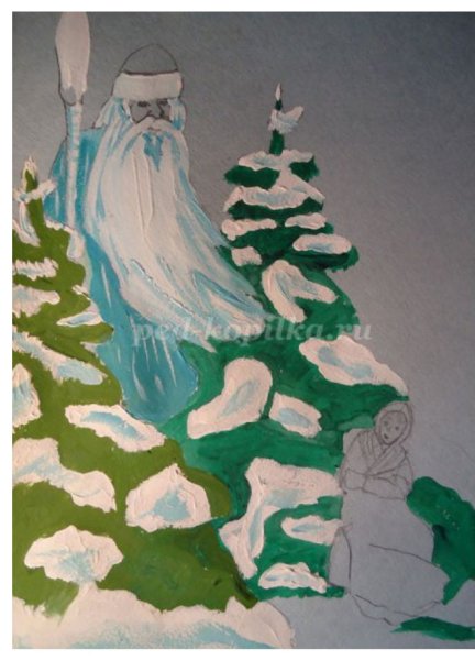 Рисование по сказке Морозко подготовительная группа