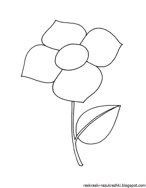 Цветок для срисовки легкий