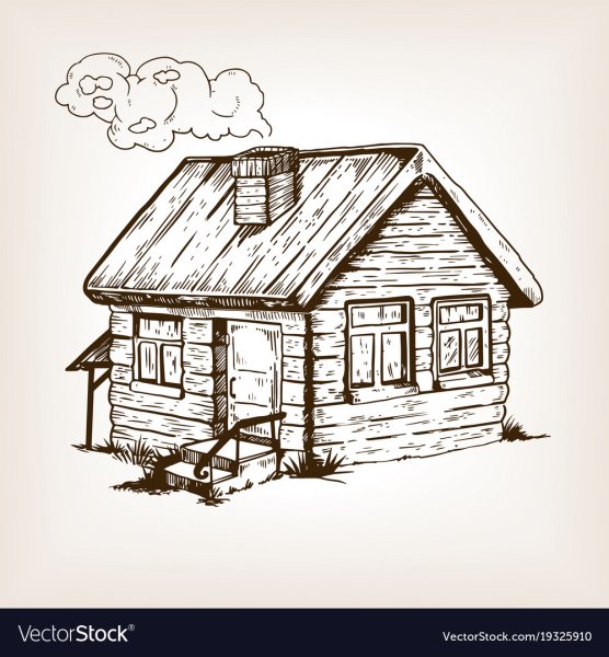 Набросок деревенского домика