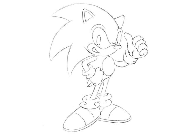 Соник для срисовки