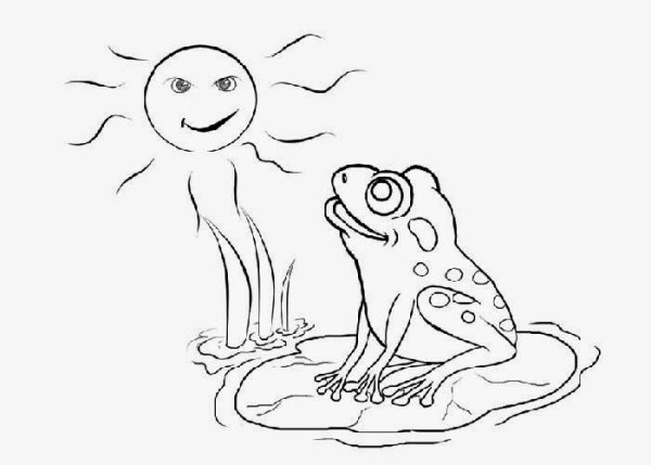 Лягушка путешественница раскраска
