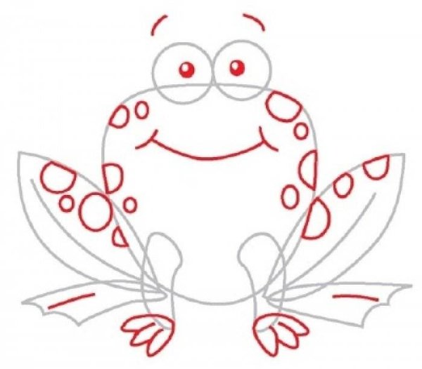 Жаба и роза рисунок легкий