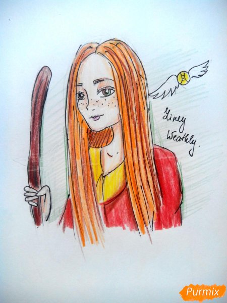Раскраска Джинни Уизли
