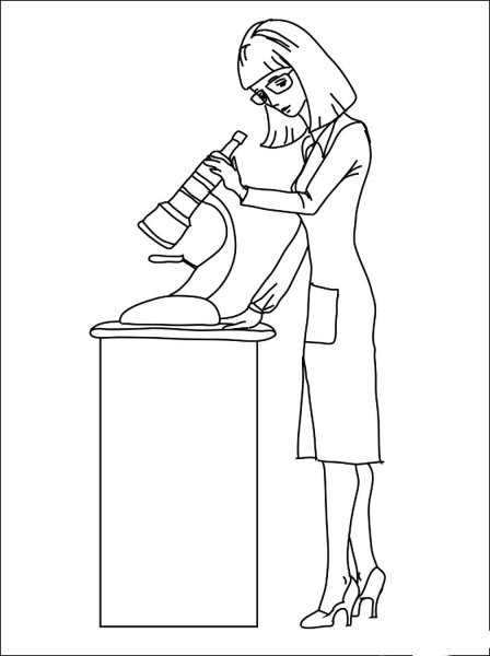 Врач раскраска для детей