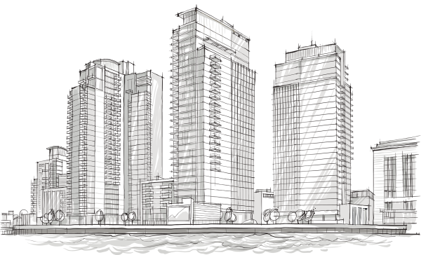 Эскиз жилого комплекса