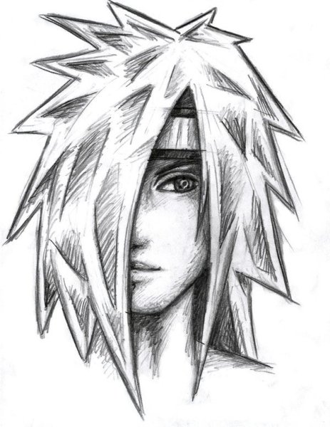 Мадара Учиха срисовать