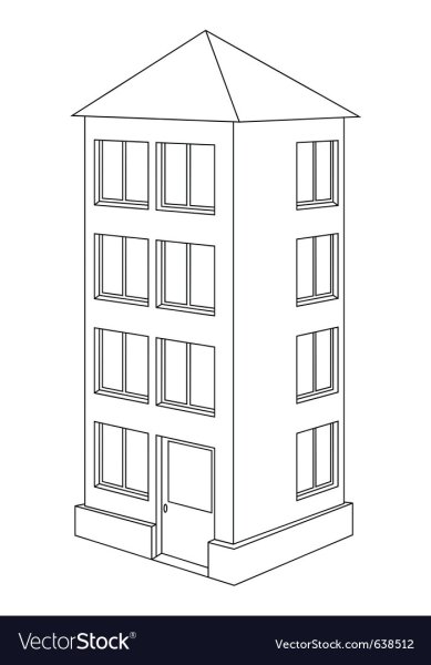 Домик многоэтажный контур