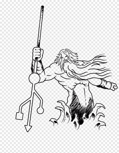 Царь Тритон раскраска