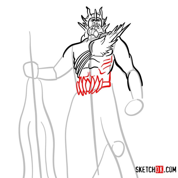 Царь Нептун раскраска