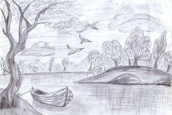 Пейзаж рисунок