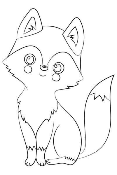 Раскраска Лисенок