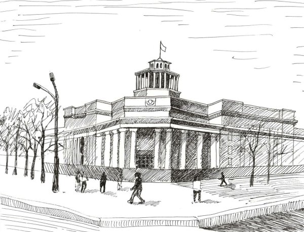 Эскиз фасада здания