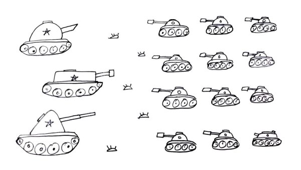 Рисование танка для дошкольников