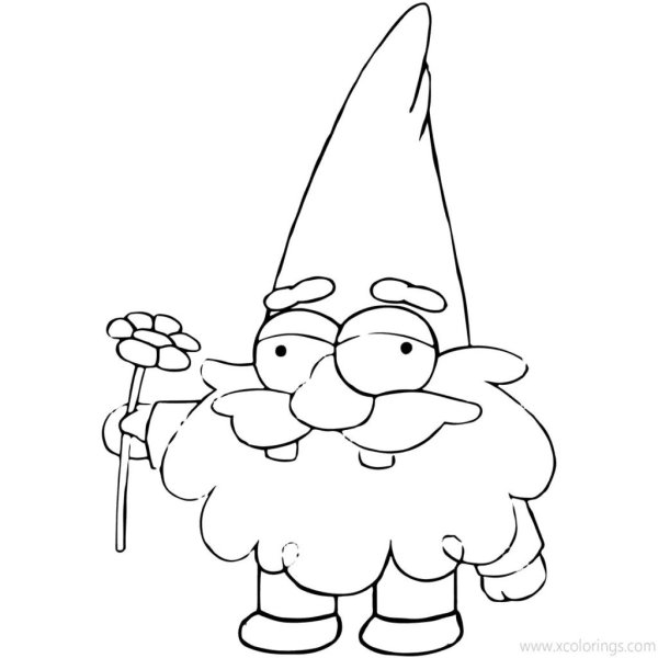 Гном из Гравити Фолз раскраска