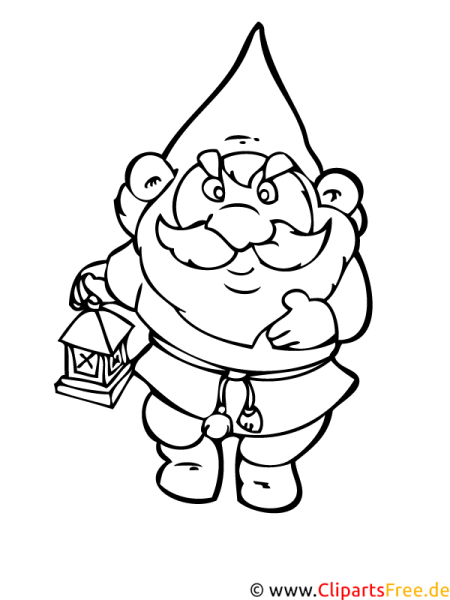 Злой Гном раскраска