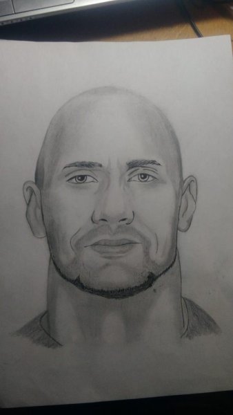 Дуэйн Джонсон портрет рисунок