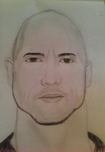 Скала Джонсон рисунок карандашом