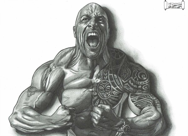 Дуэйн скала Джонсон карикатуры