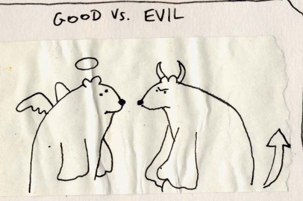 Несложный рисунок добро и зло