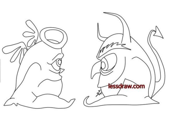 Добро и зло раскраска