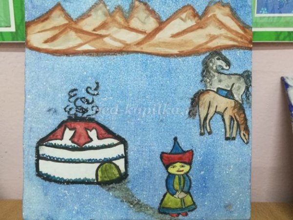 Рисование в детском саду Сагаалган