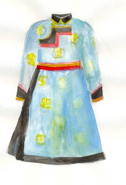 Бурятский национальный костюм дэгэл