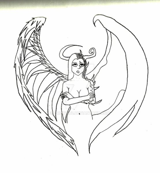 Демон рисунок легкий