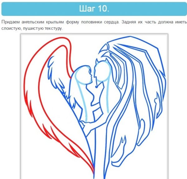 Рисунок добра и зла карандашом для детей