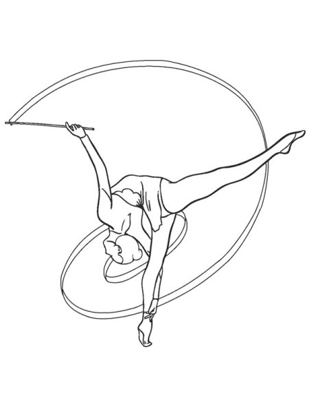 Раскраска художественная гимнастика