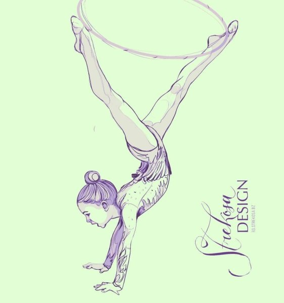 Рисунки гимнасток для срисовки