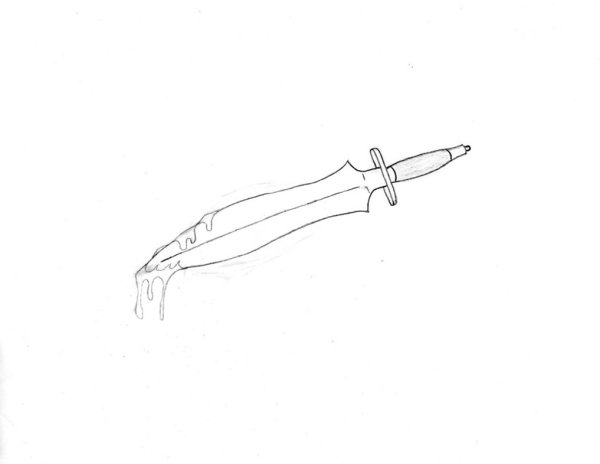 Нож бабочка срисовать