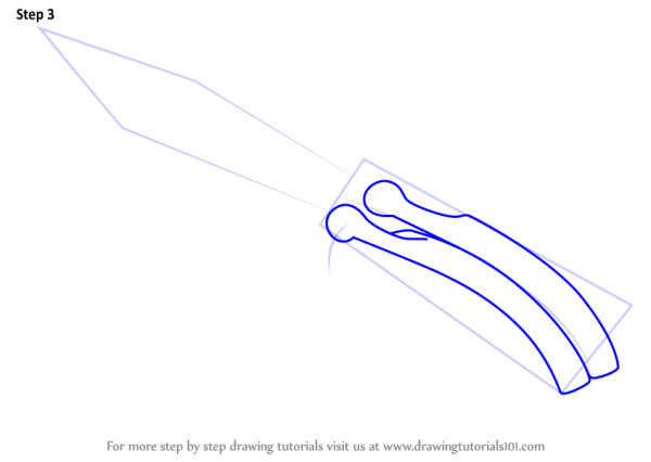 Чертёж ножа бабочки из стандофф 2 Легаси