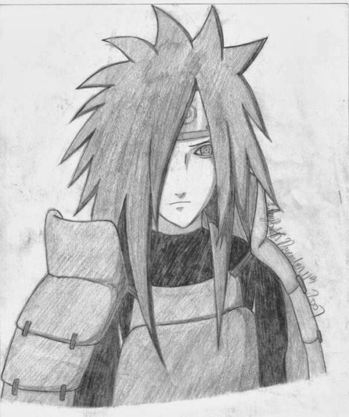 Учиха Мадара рисунок лёгкий