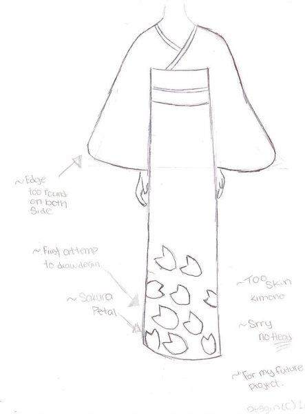 Наряд для рисования кимоно