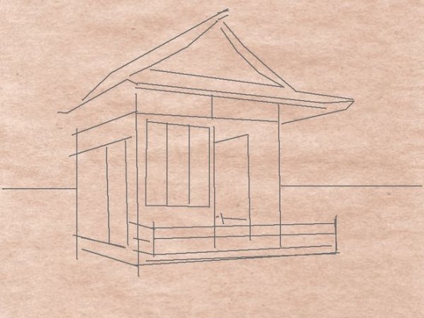 Японский дом рисунок 4 класс