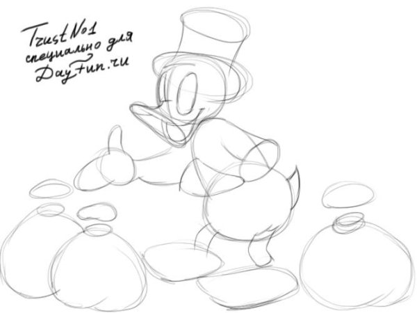 Скрудж макдак карандашом