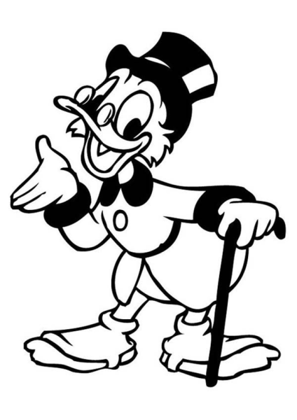 Скрудж макдак черная белая