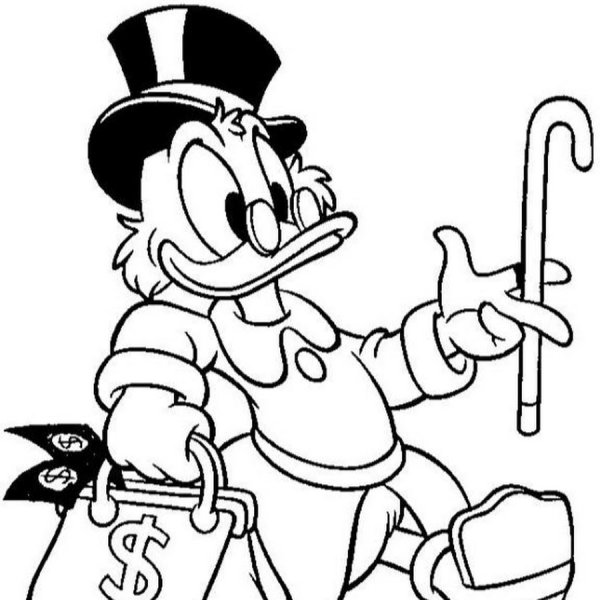 Утиные истории раскраска новый год