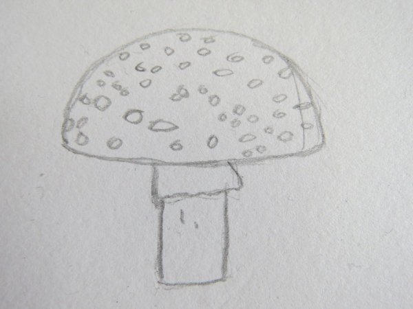 Рисунки для начинающих мухомор
