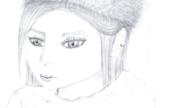 Девушка зима рисунок для срисовки