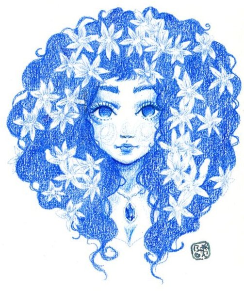 Девушка из снежинок