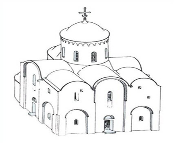 Крестовокупольный храм Византия