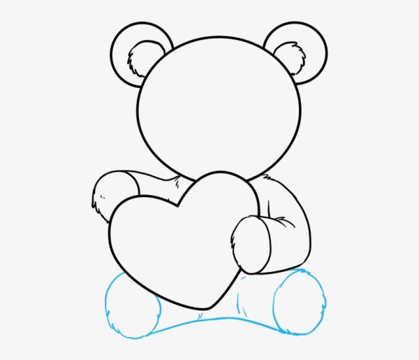 Мишка Тедди рисунок карандашом