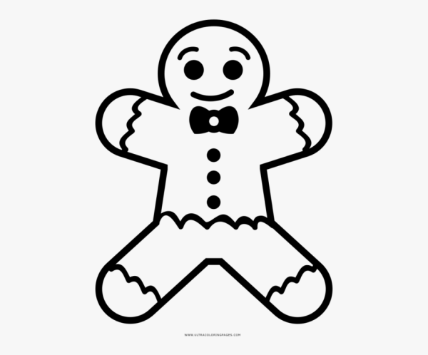 Gingerbread man раскраска для детей